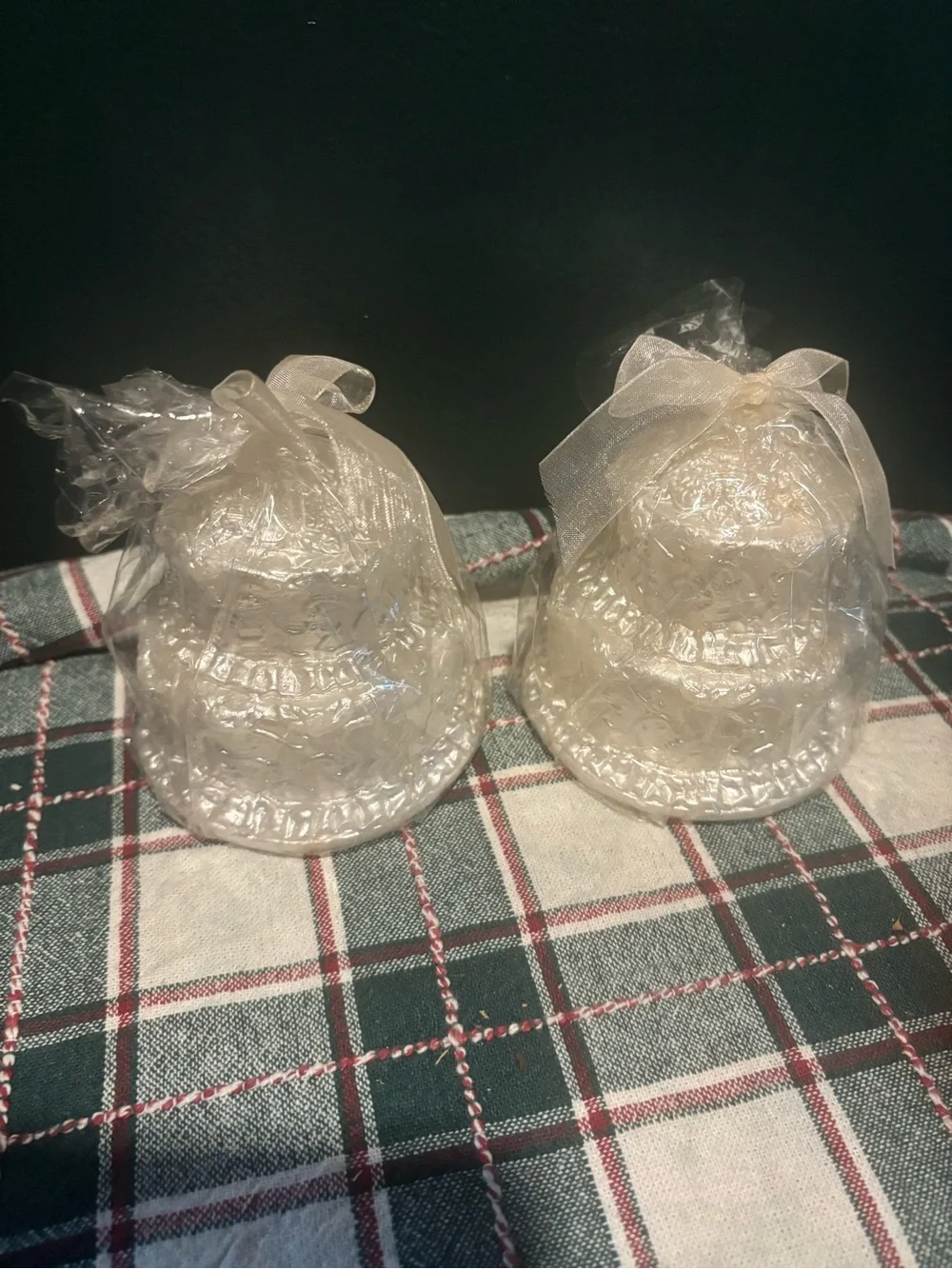 2 pc Wrapped Wedding Cake Candles